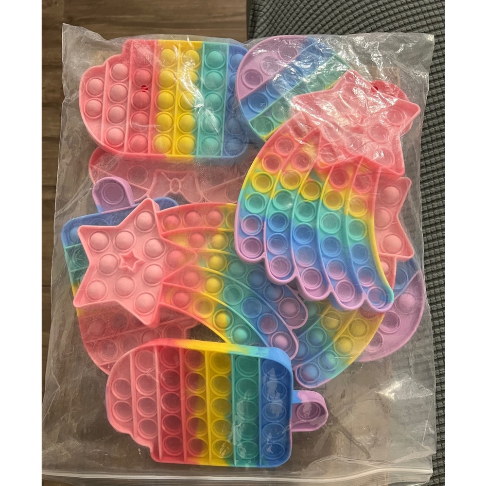 9 Total Pop Its Lot Bag Various Rainbow, Minie Mouse, Ice Cream